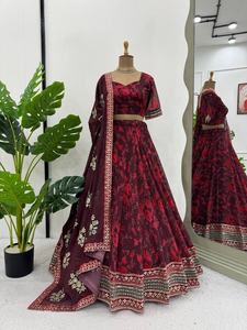 Georgette salwar kameez lehenga choli ตาข่ายปักลายผีเสื้อตาข่ายแฟนซีสำหรับอินเดีย - Product Image 6