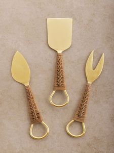 Stone handled cheese knife Copper blade cheese knife <b>set</b> Durable cheese knife <b>set</b> Food contact cheese knife - Product Image 6