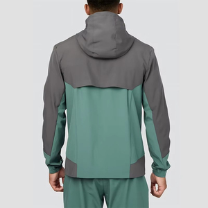 Chaqueta Deportiva Informal con Capucha para Invierno, Chaqueta Cortavientos Personalizada con Cierre de Cordón Ajustable, Ligera - Product Image 2