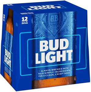 Cerveza Lager Premium Bud Light en Oferta, Botellas de 330 ml, Paquete de 24 Cajas con 4.2 g de Carbohidratos por 100 ml, Perfil Ligero y Refrescante - Product Image 1