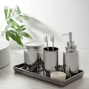 Elegantly crafted metal bathroom <b>accessory</b> set designed to elevate modern <b>interiors</b> amazingly made by HRCRAFTVERSE - Product Image 3