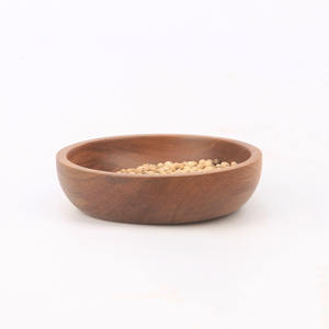 Tazón Redondo de Madera Ecológico, Apto para Lavavajillas, con Forma Festoneada, Hecho a Mano, para Ensaladas, Frutas, Palomitas de Maíz y Decoración de Fiestas - Product Image 2