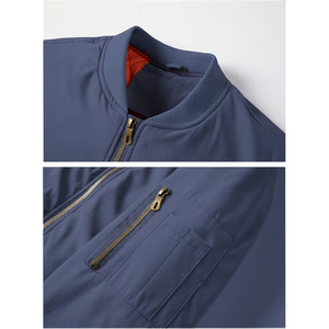 Bomber <b>Jacket</b> For Adult <b>Slim</b> <b>Fit</b> Polyester Unisex Winter Full Zip Vintage Front Logo Windproof Eco Friendly Heated Bomber <b>Jacket</b> - Product Image 4