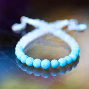 Natural Moonstone Turquoise Bracelet Sterling Silver June December Birthstones Handmade Gemstone Jewelry Gift - Product Image 3