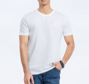 เสื้อยืดคอกลมแขนสั้นพิมพ์ลายโลโก้ฤดูร้อน ผ้าฝ้าย 100% เสื้อยืดเรียบๆ ไซส์ใหญ่ สำหรับผู้ชาย - Product Image 2