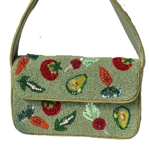 <b>Black</b> Seed Beaded Shoulder <b>Bag</b> Women Cowboys Embroidery Modern Handbag Crossbody Party <b>Evening</b> Fashion Statement Purse Gift - Product Image 5