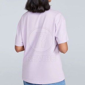 เสื้อยืดโอเวอร์ไซส์ทรงหลวมสำหรับผู้หญิง คุณภาพสูง ผลิตในปากีสถาน เหมาะสำหรับฤดูร้อน รับทำโลโก้ตามสั่ง สำหรับขายออนไลน์ - Product Image 2