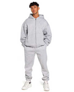 Custom OEM <b>Jogger</b> Sets Custom Manufacturer 2 Pieces Blank Heavyweight 500 GSM Tracksuits Boxy Fit <b>Oversized</b> Sweatsuits for Men - Product Image 6