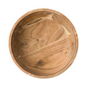 Bol en bois fait main pour la maison, l'hôtel et le restaurant, avec des rayures noires et blanches, design minimaliste pour servir les aliments, vaisselle de cuisine - Product Image 4