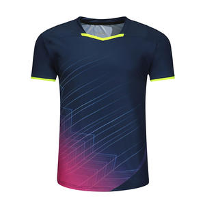 Ropa de tenis de mesa personalizada para hombre y mujer, camiseta de voleibol transpirable de secado rápido, ropa de bádminton de manga corta - Product Image 1
