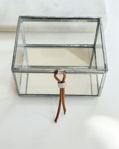 Classic Rectangular Glass Jewelry <b>Box</b> Easy Portable Wedding Festival Return Gifting Ideas <b>Decorative</b> Metal Glass <b>Storage</b> <b>Box</b> Set - Product Image 4