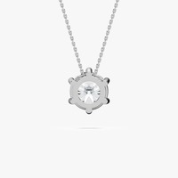 Pendentif solitaire en diamant rond platine 1,70 ct, taille E-G VS, 4 griffes, tendance, pour mariage, anniversaire, fête, bijoux fins pour femme