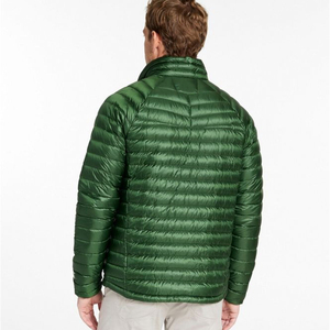 Veste matelassée verte pour homme avec col montant et fermeture éclair, coupe-vent, décontractée, pour l'extérieur, saison automne, en polyester - Product Image 6
