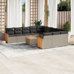 Conjunto de Sofás de Jardín en Gris Oscuro - Product Image 1
