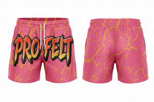 Shorts de sport unisexes pour hommes, en coton lourd 100 %, imprimés en relief personnalisés, respirants, à séchage rapide, style streetwear - Product Image 2