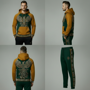 Mens Workout Set Hoodie And <b>Jogger</b> Pants Tracksuit Lightweight Breathable Gym Fitness Training Outfit - Product Image 1