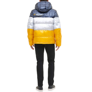 Chaqueta de burbujas ligera para hombre, para viajes de invierno, con cremallera, camuflaje, impermeable, cortavientos, con capucha, cuello alto, diseño plegable - Product Image 2