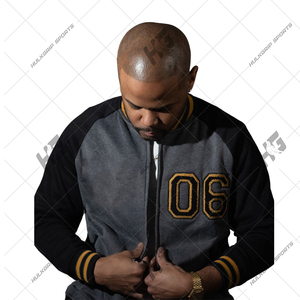 OEM Custom Logo Woolen 100% Cotton Formal Varsity Baseball Jacket Front College Plus Size Unisex Winter Jackets Wholesale - Product Image 4