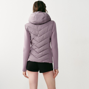 Veste matelassée pour femme, dernier design, col montant, manches longues, fermeture éclair intégrale, épaisse, imperméable, en polyester - Product Image 4