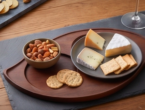 Plateau en bois fait main, forme irrégulière, style Wabi Sabi, assiettes et plats, assiette plate, design en bois naturel pour la cuisine - Product Image 4