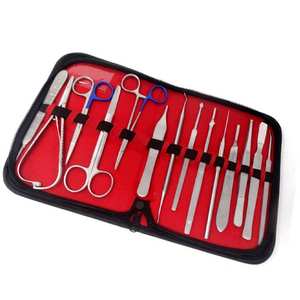 Kit de Disección Quirúrgica Veterinaria Astrin, Instrumentos Quirúrgicos, Juego de 14 Piezas de Herramientas Profesionales para Cirugía Animal, Manual MOL - Product Image 1