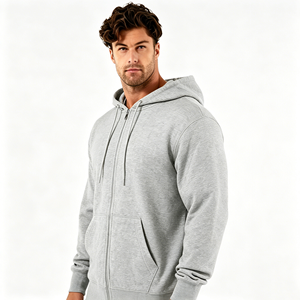 Sudadera con Capucha Personalizada con Pedrería, 100% Algodón, Unisex, Sólida, de Invierno, Holgada, con Bolsillos, Transpirable, 550 Gramos, Gruesa - Product Image 5