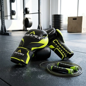 Guantes de Boxeo Negros y Amarillos, Guantes de Entrenamiento Profesional, Guantes de Boxeo Acolchados, Logotipo Personalizado OEM, Guantes Deportivos al por Mayor - Product Image 4