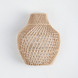Three tier rattan <b>sconces</b> unique <b>wall</b> <b>sconce</b> light top choice decor lamp Vietnam manufacturer - Product Image 4