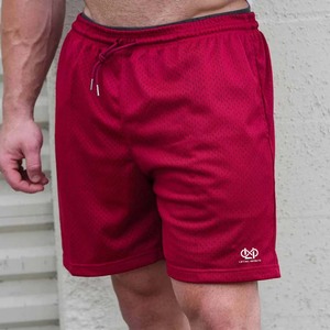 Shorts de sport à séchage rapide, respirants, en tissu toile double couche, personnalisés, 220g, 100% polyester, taille mi-haute élastique - Product Image 2