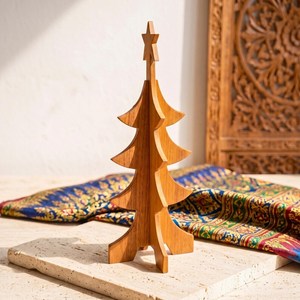 Exportador Indio Hs Husnain Crafts, Árbol de Navidad de Madera Moderno de Alta Calidad con Diseño Grabado Personalizado para Decoración del Hogar - Product Image 3