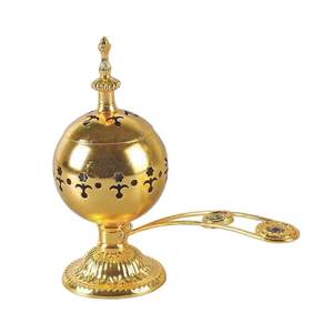 Ornate Arabic Brass Bakhoor Burner Beautifully Engraved Body Offering Luxurious <b>Oud</b> Indian Incense Redwood Religious - Product Image 6