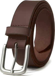 New Stylish OEM High Quality Design Genuine Leather Casual Pin for Buckle Belts for Men Wholesale Custom Logo <b>Dress</b> Jeans Belt - Product Image 3