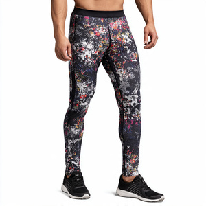 Regal Three <b>Men's</b> Compression Sports Pants <b>Base</b> <b>Layer</b> Polyester/Nylon Water Resistant Basketball Gym Workout Fitness Leggings - Product Image 4