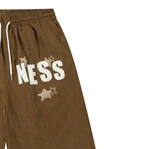 Fabricante de pantalones cortos diseña pantalones cortos de baloncesto para hombre con logotipo personalizado impreso en relieve, pantalones cortos deportivos vintage con bolsillo para exteriores. - Product Image 4