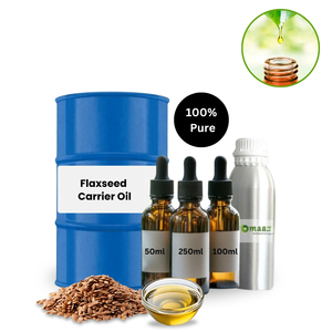 Huile de lin pure naturelle biologique AROMAAZ pressée à froid, huile végétale liquide pour cosmétiques, aromathérapie, soins des cheveux et du corps en vrac - Product Image 3