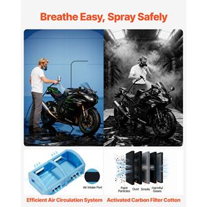 Cabine de peinture gonflable 32,81 x 19,69 x 13,12 pi avec souffleurs 950W 1100W et système de filtration d'air - Product Image 3