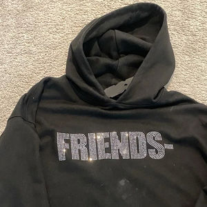 Rhinestone Cotton Hoodie-Street Style Pullover with Sparkly Custom Logo | Private Label or Wholesale streetwear hoodie - Product Image 4