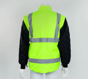 เสื้อแจ็คเก็ตทำงานฤดูหนาวแบบสะท้อนแสงกันน้ำสำหรับผู้ชาย ยี่ห้อ JMS-INDUSTRIES  พร้อมซิปและระบบตรวจจับเข็ม - Product Image 2