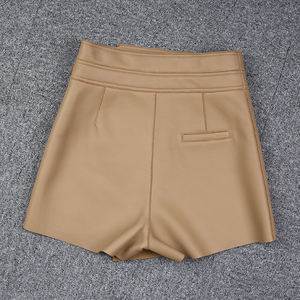 Shorts décontractés pour femme PIHA SPORTS en cuir véritable, taille mi-haute, jambe large, imperméables, séchage rapide, écologiques, avec fermeture boutonnée, pour adolescentes - Product Image 5