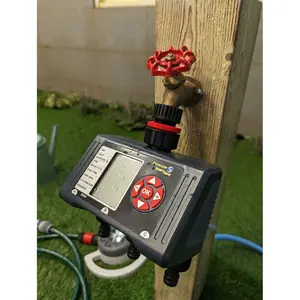 Controlador electrónico programable de 3 zonas para riego de agua, sistema de riego inteligente para jardín, temporizador de agua, bomba de batería - Product Image 1
