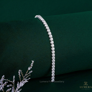 Bracelet tennis en diamant cultivé en laboratoire certifié IGI, taille brillant rond, bijoux fins de luxe pour femmes - Product Image 3