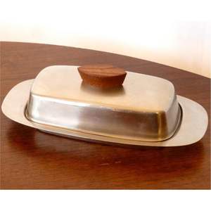 Boîte à beurre en métal moderne et élégante, en acier inoxydable antirouille, avec poignée facile à saisir, récipient de rangement minimaliste pour la cuisine - Product Image 3