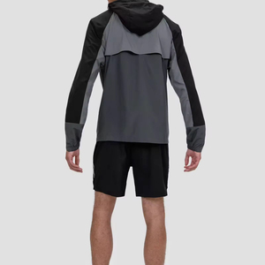 Ensembles coupe-vent sublimés entièrement personnalisés, streetwear décontracté imperméable, ensembles de vestes et shorts unisexes en nylon - Product Image 2