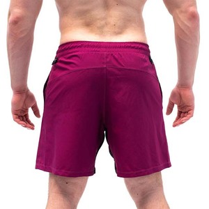 Short de bain pour hommes, couleur unie, séchage rapide, avec poches, taille élastique, longueur moyenne, vêtements de bain décontractés, violet - Product Image 4