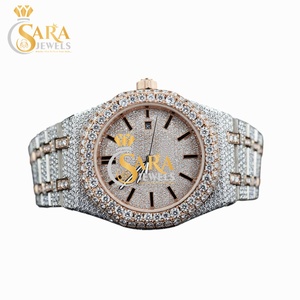 Reloj de Lujo con Incrustaciones de Diamantes Mossiante, Esfera Dorada Rosa, Calidad de Exportación, Ideal para Regalos, Ocasiones y Fiestas, Disponible para la Venta - Product Image 1