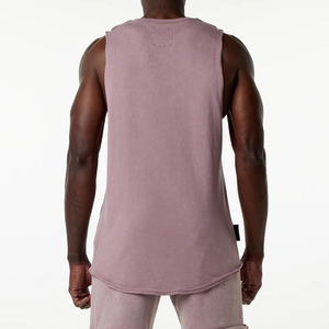 Hot Custom Pure Cotton Men's Fitness Tank Tops Plus Size Gym Muscle Training <b>Singlets</b> for Man Sport <b>Running</b> Sleeveless T-Shirt - Product Image 3