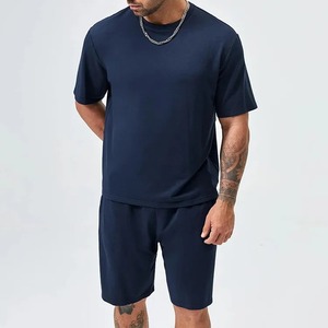 Nouveauté mode : ensemble 2 pièces pour homme, t-shirt et short respirants pour la course à pied, manches courtes, ensemble été pour homme - Product Image 1