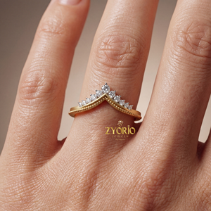 Vintage 925 Silver Matte Finish Milgrain Lab Grown Diamond Curved Wedding Band Crown <b>Stacking</b> <b>Ring</b> for Engagement Anniversary - Product Image 5