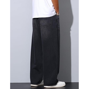 Men <b>Hip</b> Hop Streetwear Jeans Oversized Baggy Wide Leg Denim Pants Casual Fashion Clothing - Product Image 2