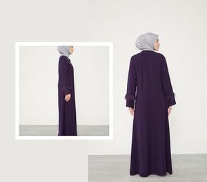 ชุดอาบายะห์ปักลายคุณภาพดี งานปักประณีต ตกแต่งด้วยหินและคริสตัล  ชุดแบบดั้งเดิม ระบายอากาศได้ดี สไตล์ดูไบ - Product Image 3